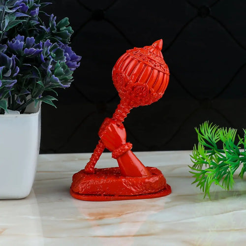 Hanuman Ji Gada Idol – Resin Murti for Car Dashboard & Home Temple (8 cm) | Artmorra Crafts