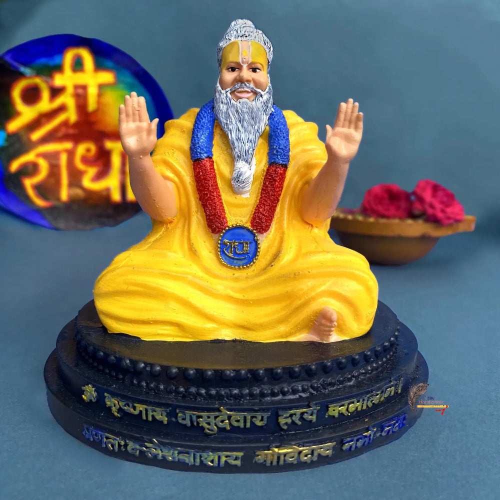 Premanand Ji Maharaj Idol – Handcrafted Resin Baba Ji Murti for Home Temple, Pooja & Car Dashboard | Artmorra Craft