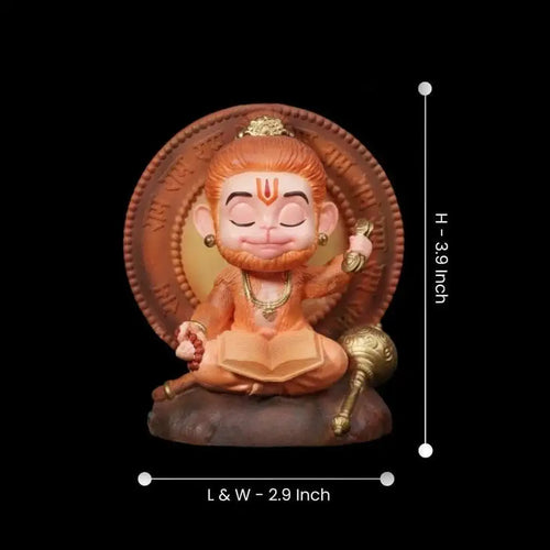 Hanuman Maruti Car Dashboard Idol – 3.5 Inch Resin Bal Hanuman Murti for Home Temple, Car & Office Décor | Artmorra Crafts alt
