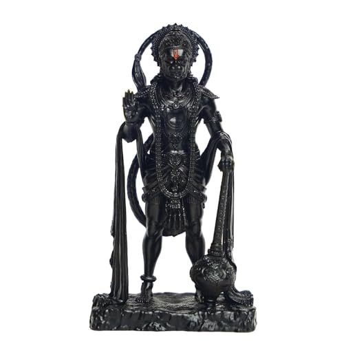 Hanuman Ji Idol for Car Dashboard & Home – Multicolour Resin Bajrangbali Statue (12 cm) | Artmorra Crafts Spiritual Murti for Pooja & Gifts
