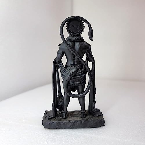 Hanuman Ji Idol for Car Dashboard & Home – Multicolour Resin Bajrangbali Statue (12 cm) | Artmorra Crafts Spiritual Murti for Pooja & Gifts alt