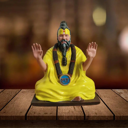 Premanand Ji Maharaj Resin Idol – Handcrafted Spiritual Statue for Pooja Room, Meditation & Home Decor | Artmorra Craft | 4-Inch Divine Blessing Murti