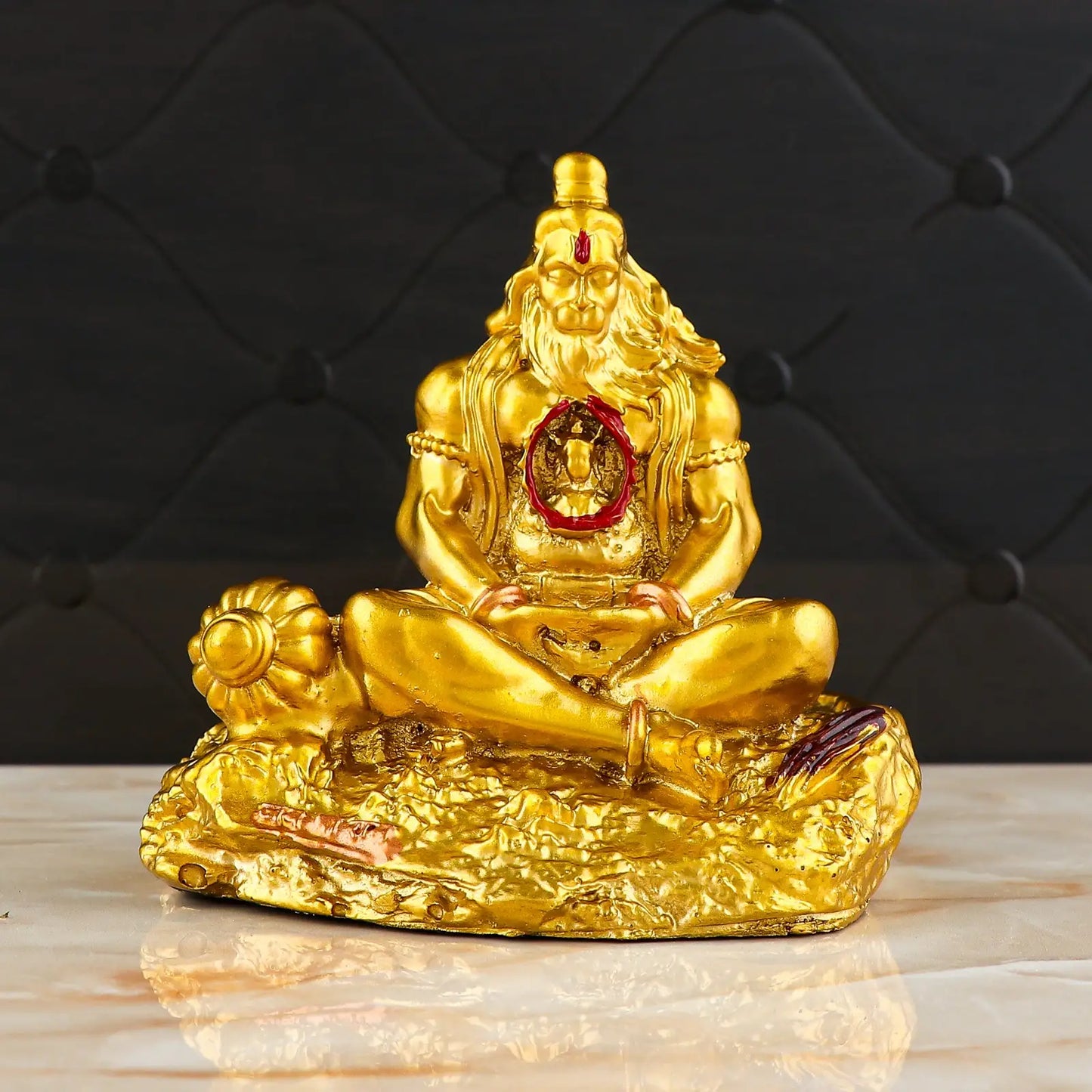 Hanuman Ji Idol with Ram Ji in Heart – Handcrafted Resin Murti for Car Dashboard, Home Decor, and Spiritual Gifting | Artmorra Craft
