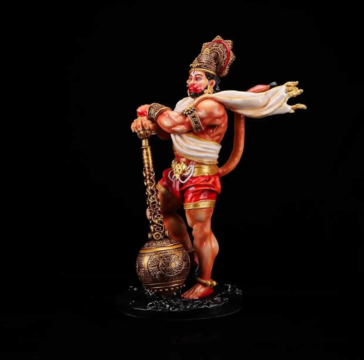 Hanuman Ji Multicolor Idol – Resin Figurine for Car Dashboard, Home Temple & Spiritual Gifting | Compact & Durable | Artmorra Crafts
